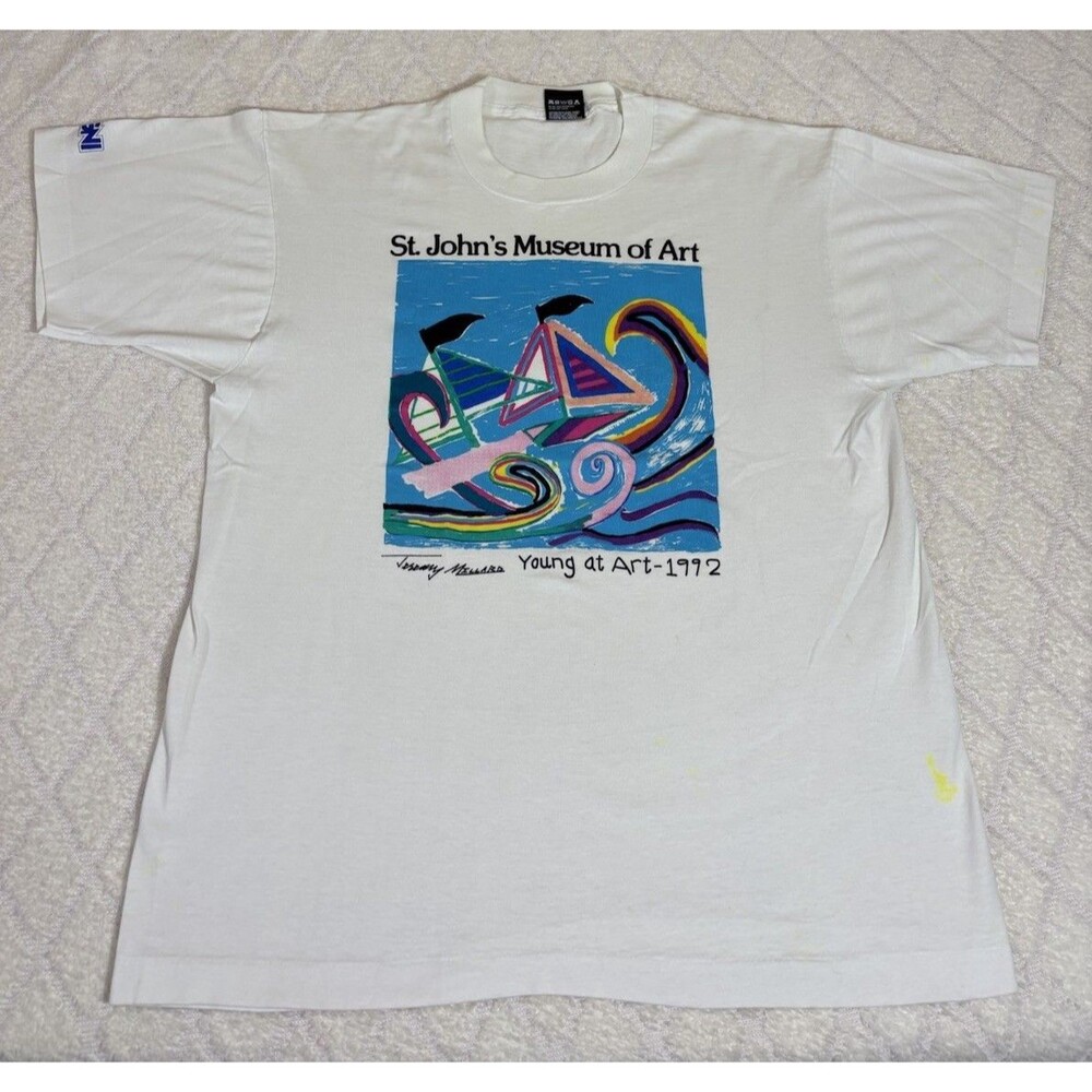 VTG 1992 St John’s Museum Of Art Wilmington NC USA Made Single Stitch Tee Size L
